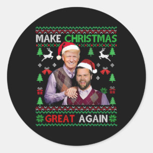 Adesivo Redondo Trump Vance Brothers Engraçado Torne O Excelente D