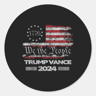 Adesivo Redondo Trump Vance Nós, o 47º presidente da Pessoas Trump