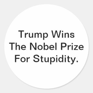 Adesivo Redondo Trump Vence o Prêmio Nobel Fictício Hankamer Artju