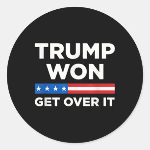Adesivo Redondo Trump Won supera isso 2024 Donald Trump Won 2024