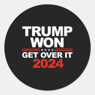 Adesivo Redondo Trump Won Supera O Segundo Mandato Trump 2024