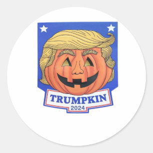 Adesivo Redondo Trumpkin Clássico - Cotação do Dia de as Bruxas en