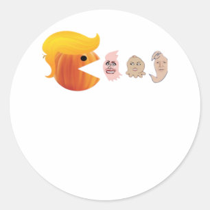 Adesivo Redondo Trumpkin Comendo Democratas Clássicos - Sala Satír