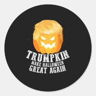 Adesivo Redondo Trumpkin Faz Excelente De Halloween De Novo Figuri