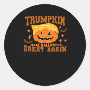 Adesivo Redondo Trumpkin Faz Excelente De Halloween De Novo - Poli