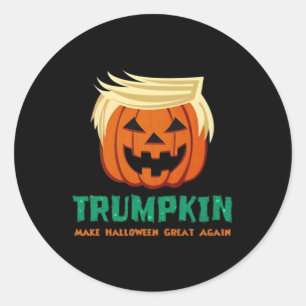 Adesivo Redondo Trumpkin Faz Excelente De Halloween Mais Uma Vez C