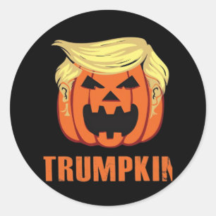 Adesivo Redondo Trumpkin faz o Halloween