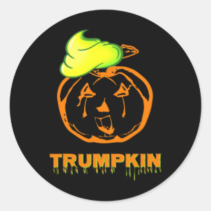 Adesivo Redondo Trumpkin Halloween Abóbora Torta Slime Fonte Diver