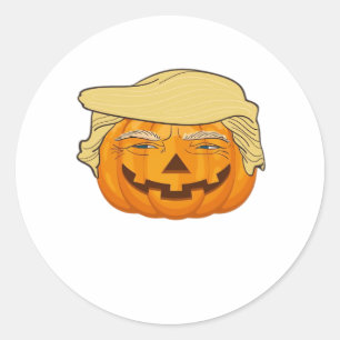 Adesivo Redondo Trumpkin Halloween Clássico Engraçado - Slot de Qu