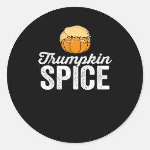 Adesivo Redondo Trumpkin Spice Engraçada Piada Política do Dia das