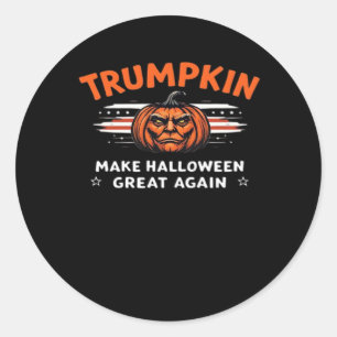 Adesivo Redondo Trumpkin Torna O Excelente De Halloween Clássico N