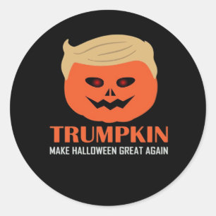 Adesivo Redondo Trumpkin Torna O Excelente De Halloween Novamente 
