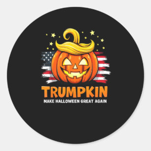 Adesivo Redondo Trumpkin Torna O Excelente De Halloween Novamente 