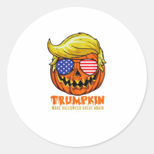 Adesivo Redondo Trumpkin Usa Torna O Excelente De Halloween Novame