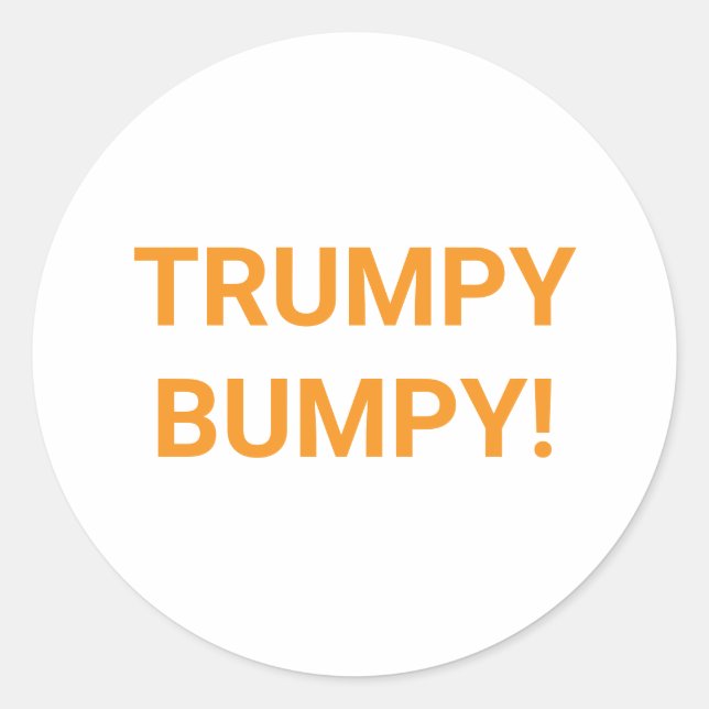 Adesivo Redondo TRUMPY BUMPY Comic Splash-Art Hankamer Artjunkhaus (Frente)