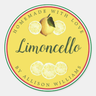 Adesivo Redondo Truolore Italiano Limoncello Personalizado