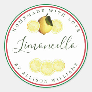 Adesivo Redondo Truolore Italiano Limoncello Personalizado