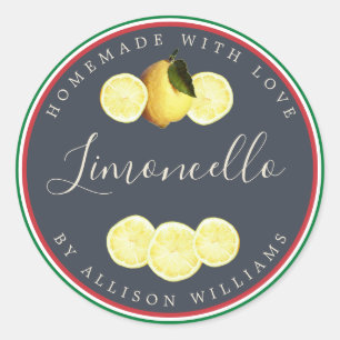 Adesivo Redondo Truolore Italiano Limoncello Personalizado