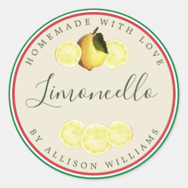 Adesivo Redondo Truolore Italiano Limoncello Personalizado