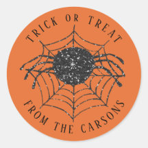 Truque de Halloween ou tratem aranha de laranja ne