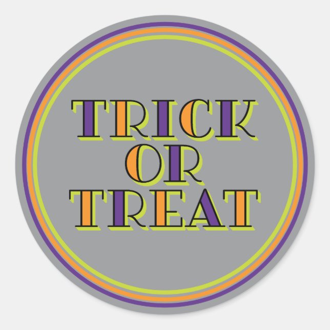 Adesivo Redondo Truque ou Tratar (Frente)