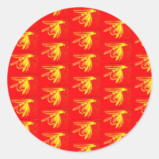 Adesivo Redondo Truta, baixo e três favoritos de peixe