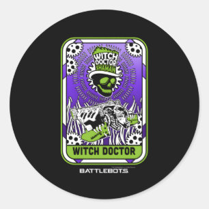 Adesivo Redondo Truta de Bruxas de Halloween Dr. Sha Tarot