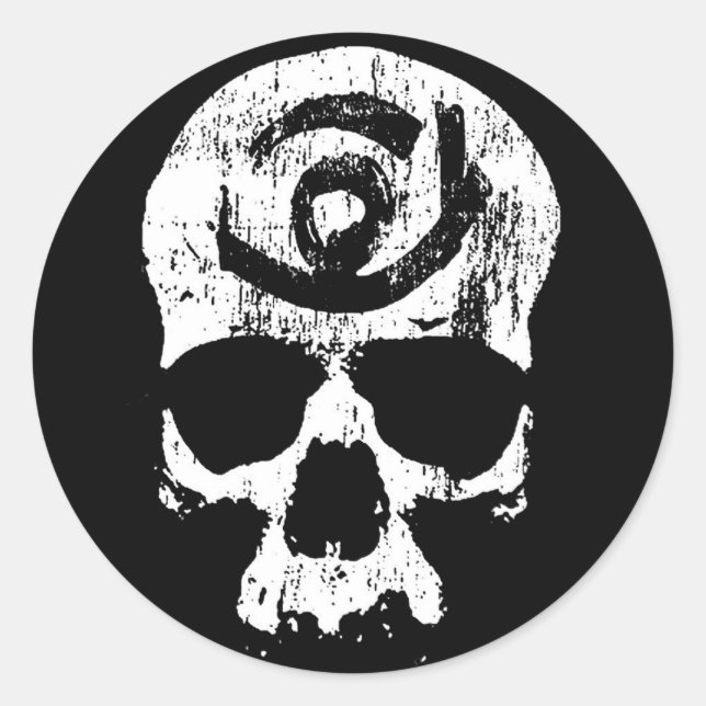 Adesivo Redondo TSOI SKULL Sticker (Frente)