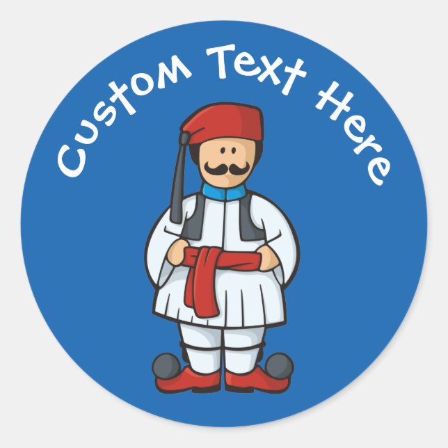 Adesivo Redondo Tsolias Cartoon (Frente)