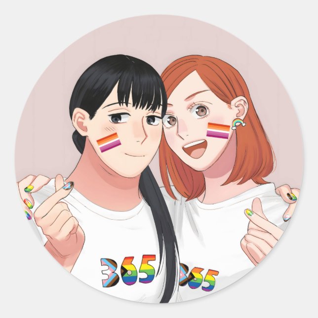 Adesivo Redondo Tsukuritai Onna para Tabetai Onna | Orgulho (Frente)