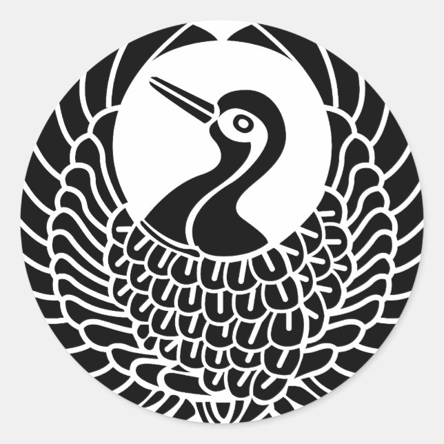 Adesivo Redondo Tsuru-mon (Frente)