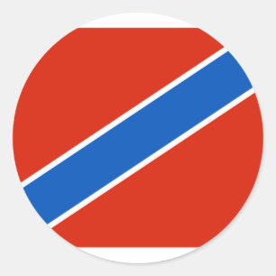 Adesivo Redondo Tuapse (Krasnodar Krai), bandeira de Rússia