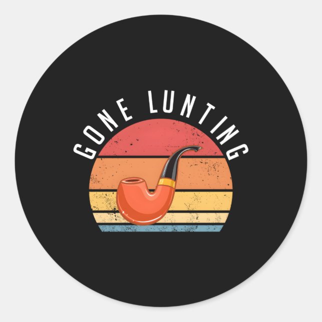 Adesivo Redondo Tubagem de unção Fumante Tubagem de Hobby Cigarro  (Frente)