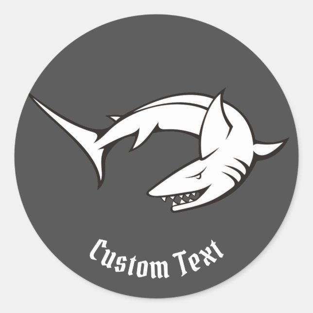 Adesivo Redondo Tubarão (Frente)