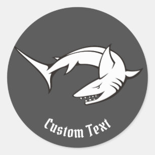 Adesivo Redondo Tubarão