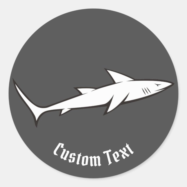 Adesivo Redondo Tubarão (Frente)