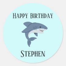 Tubarão azul fofo personalizado