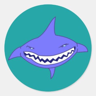 Adesivo Redondo Tubarão shark