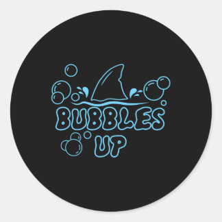 Adesivo Redondo Tubarões Engraçados Aumentam Tubarões Amantes Féri