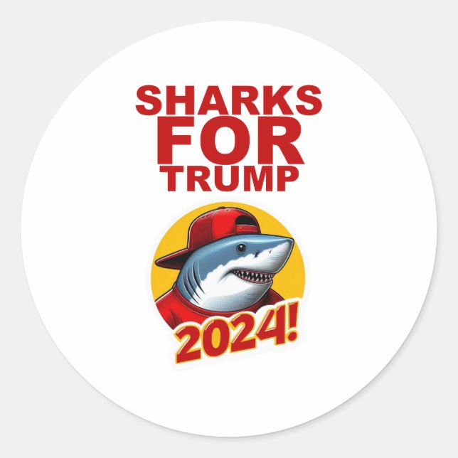 ADESIVO REDONDO TUBARÕES PARA TRUMP (Frente)
