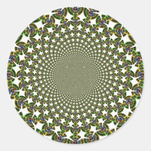 Adesivo Redondo Tubarões sem costura tradicionais