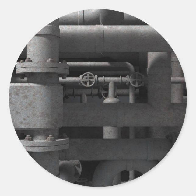 Adesivo Redondo Tubulações e válvulas (Frente)