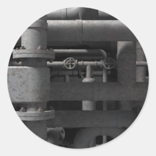 Adesivo Redondo Tubulações e válvulas