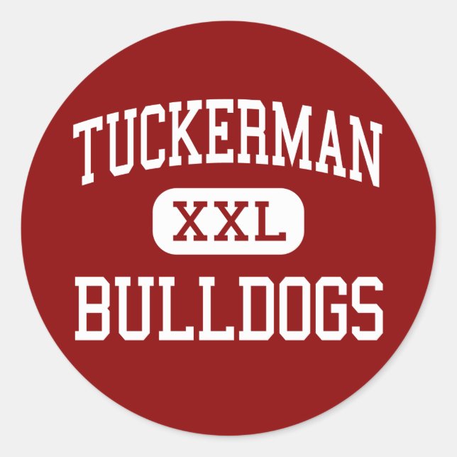 Adesivo Redondo Tuckerman - Bulldog - High - Tuckerman Arkansas (Frente)