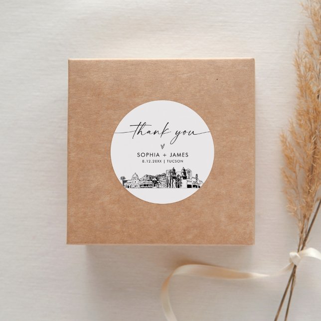 Adesivo Redondo Tucson Obrigado Favor 3" (folha 6) (Criador carregado)