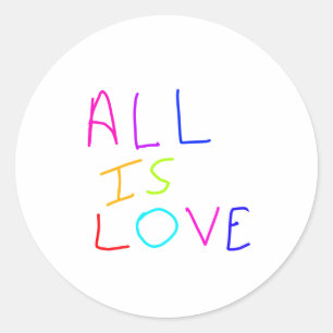 Adesivo Redondo Tudo é amor, orgulho colorido do arco-íris LGBTQ g