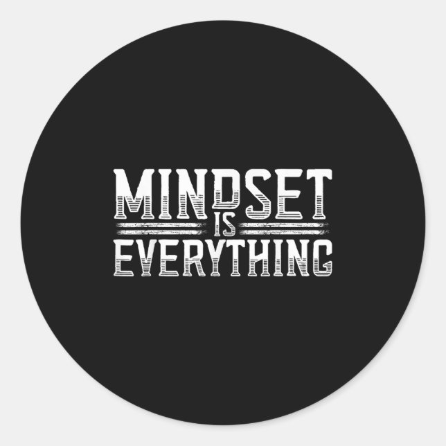 Adesivo Redondo Tudo É Motivação De Mente Inspiracional Mindset (Frente)