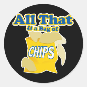 Adesivo Redondo Tudo isso e uma bolsa de chips