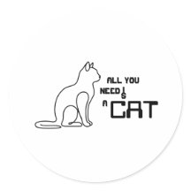 Tudo o que Você Precisa É Um Gato Cute Minimalista