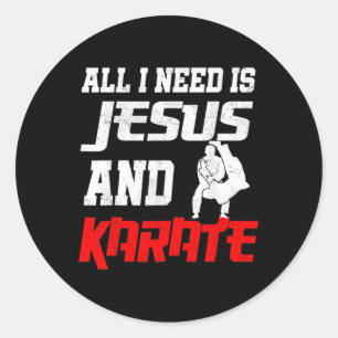 Adesivo Redondo Tudo Que Preciso É Jesus E Karate Arts Jesus